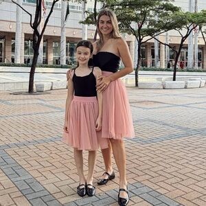 NWT Over the Knee Vieux Rose tulle skirt